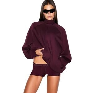 Nike x SKIMS Matte Tricot Oversized Track Jacket - Currant